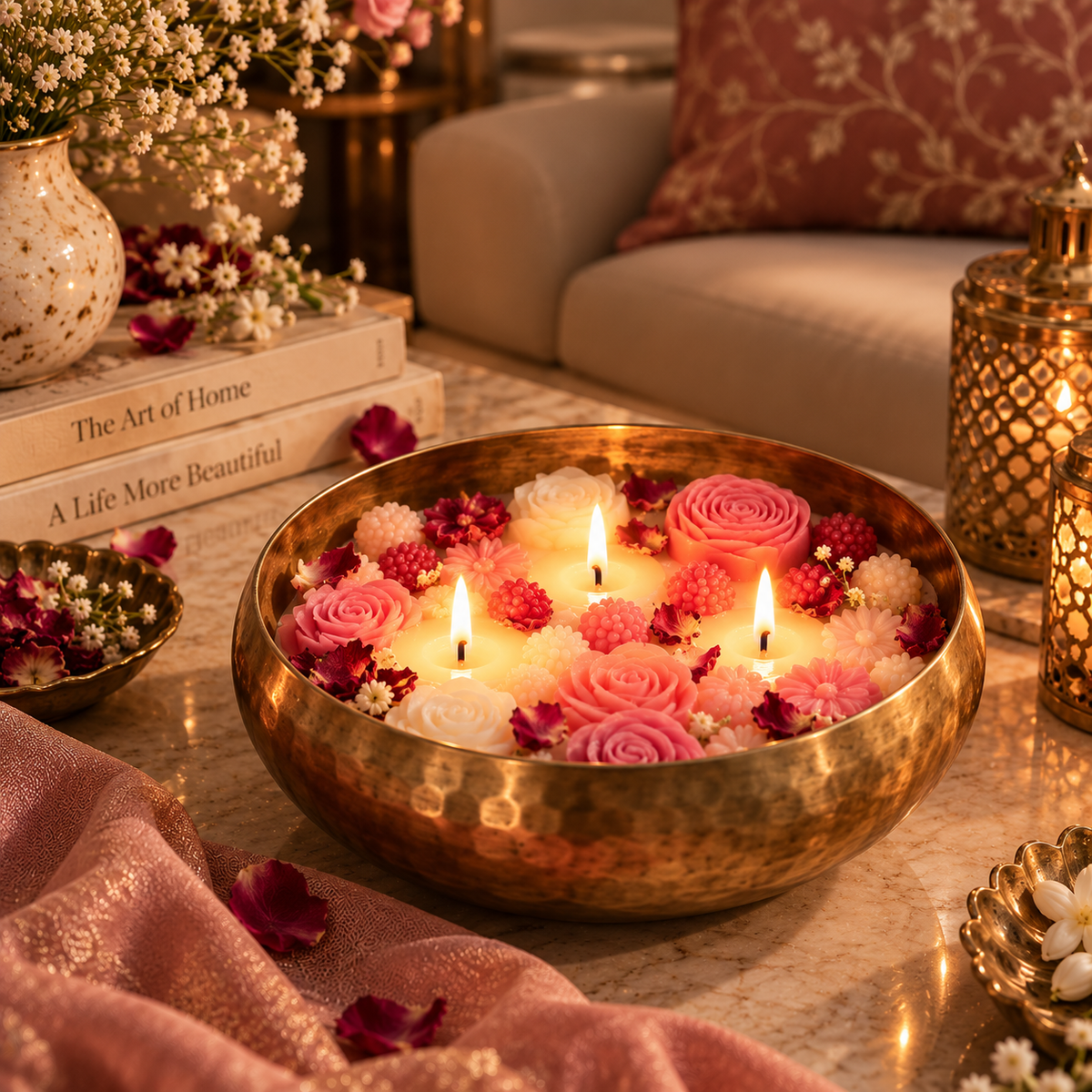 Bliss Urli Candle (5 Inches Diameter, Buy 1 Get 1 Free)