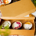 Handcrafted Coconut Shell Candles – Set of 3 (Gift Box)