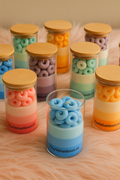 Azure Bloom Layered Candle Set (2)