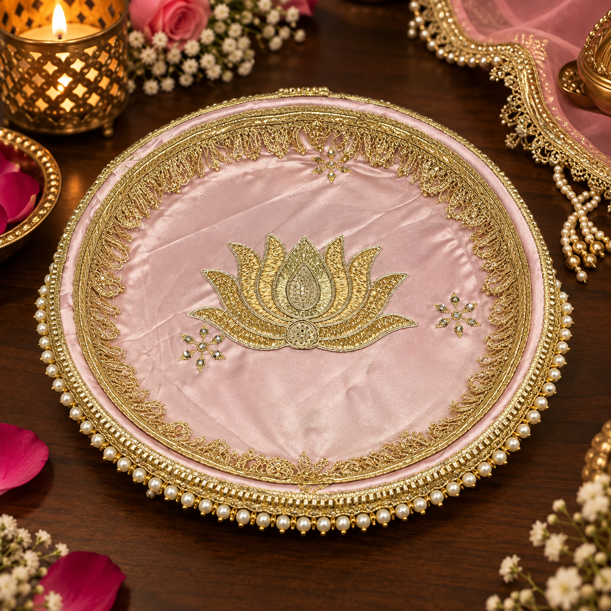 Gulabi Noor – Luxe Pooja Thali