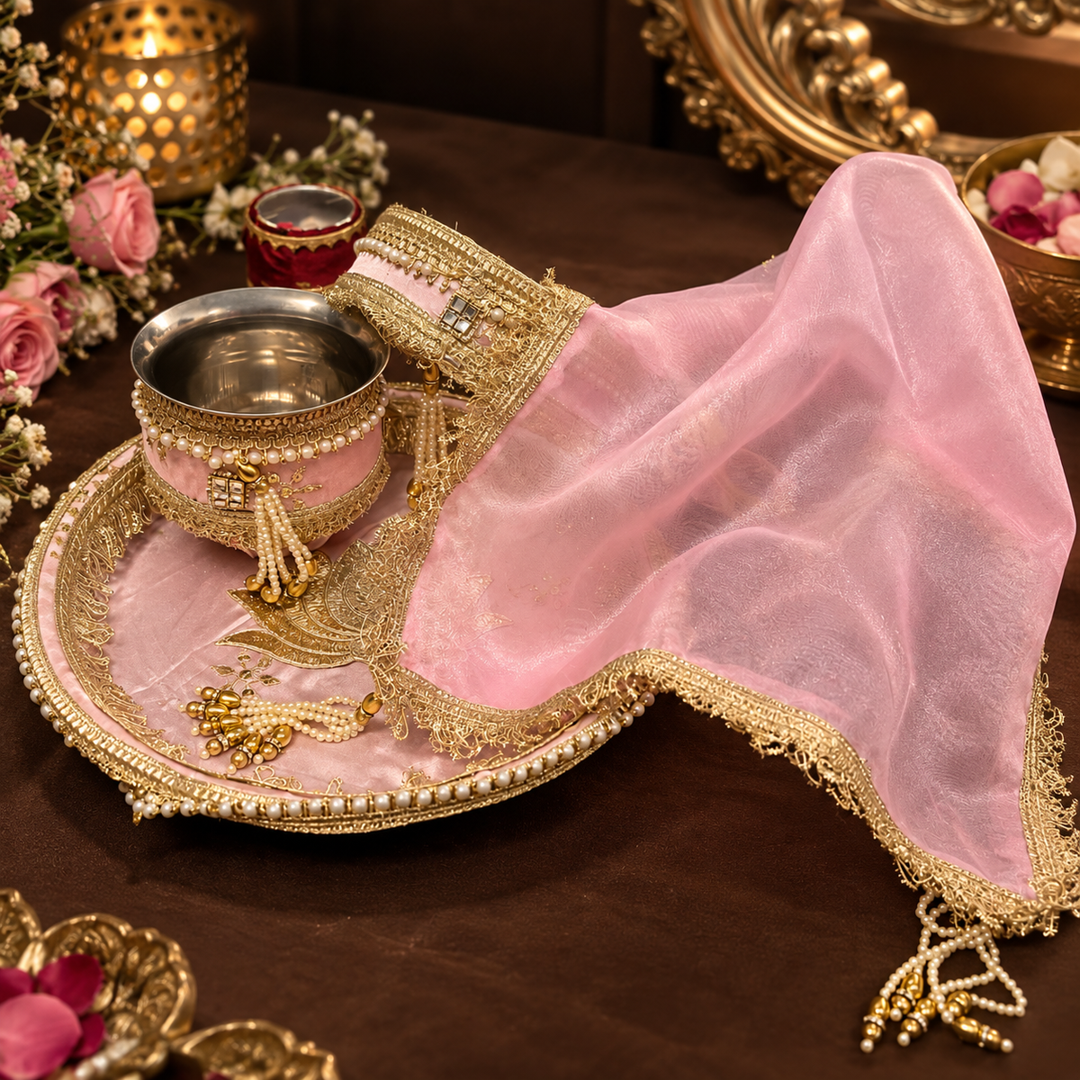 Gulabi Noor – Luxe Pooja Thali