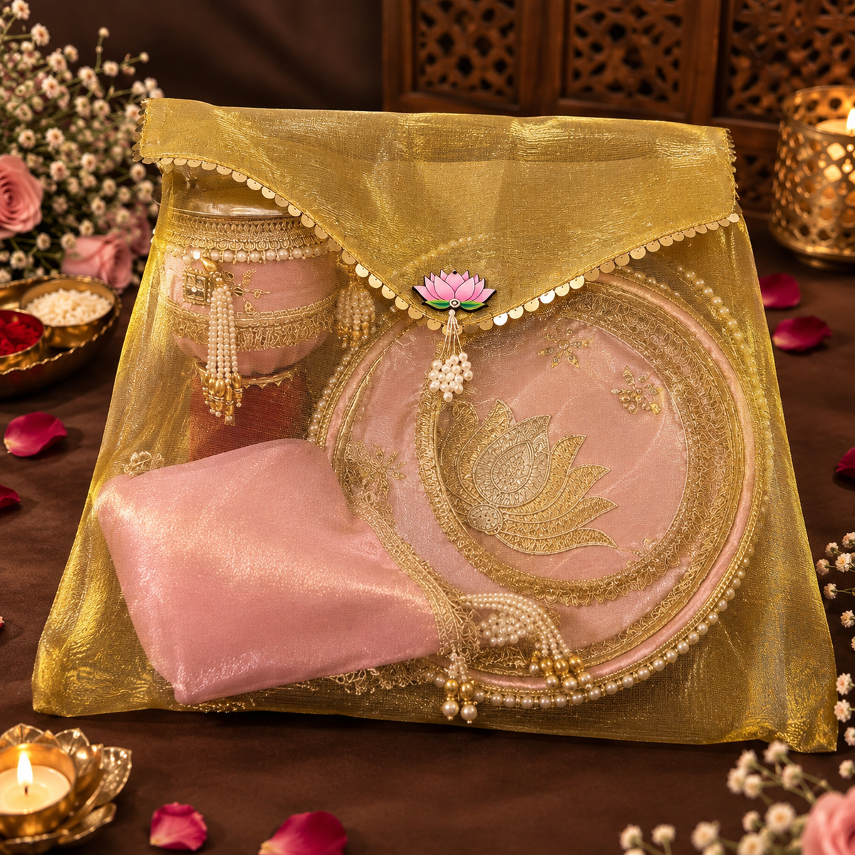Gulabi Noor – Luxe Pooja Thali